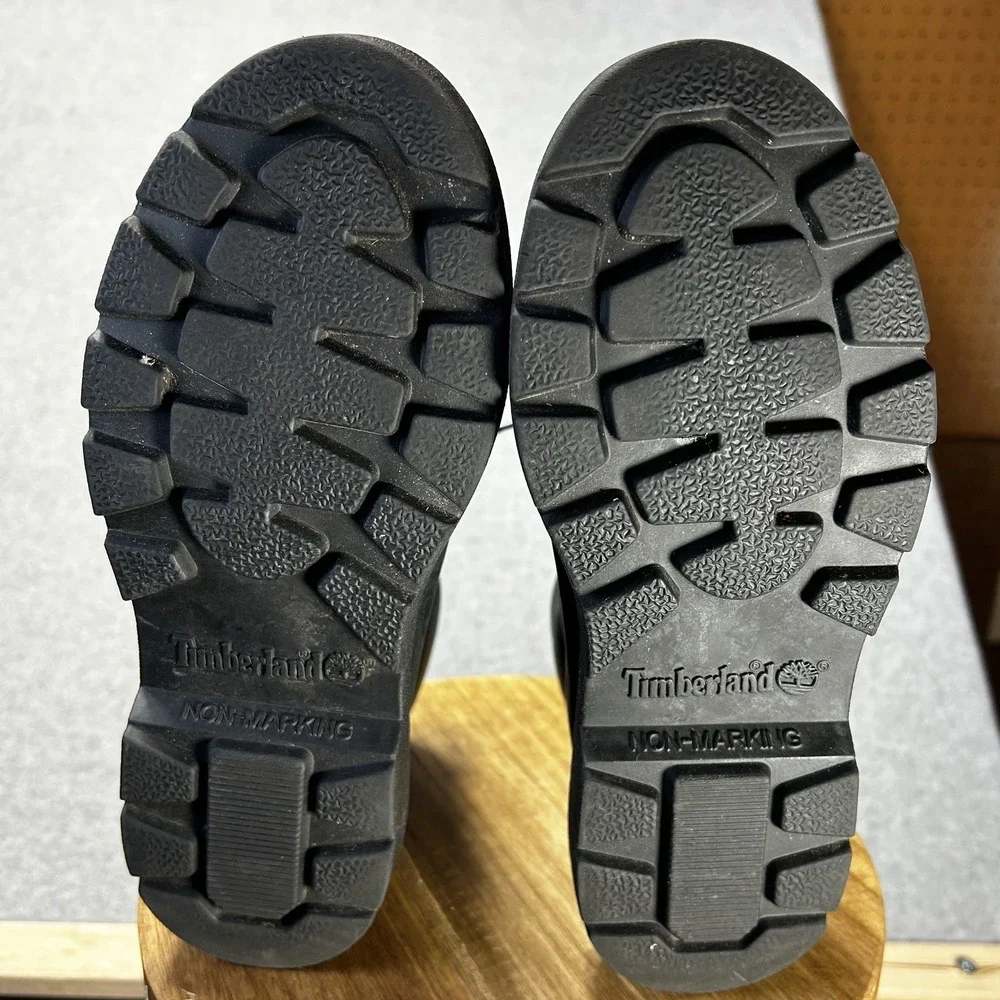 Timberland 10710 6-Inch Premium Boys 3 Black Leather Waterproof‎ Boots